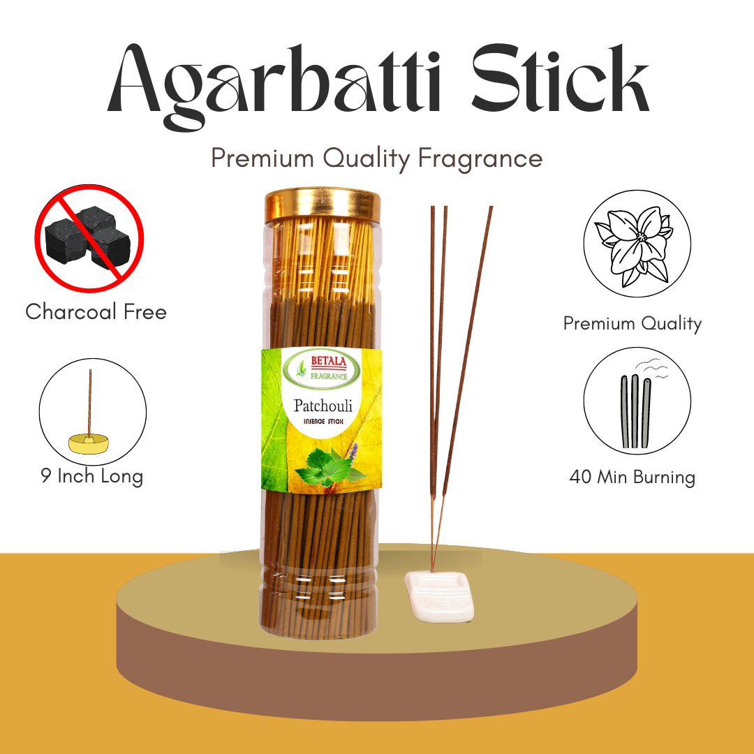 Betala Fragrance Agarbatti Promotional Bundle - Musk, Oud, Patchouli, Saffron (100 g X 4 Pack)