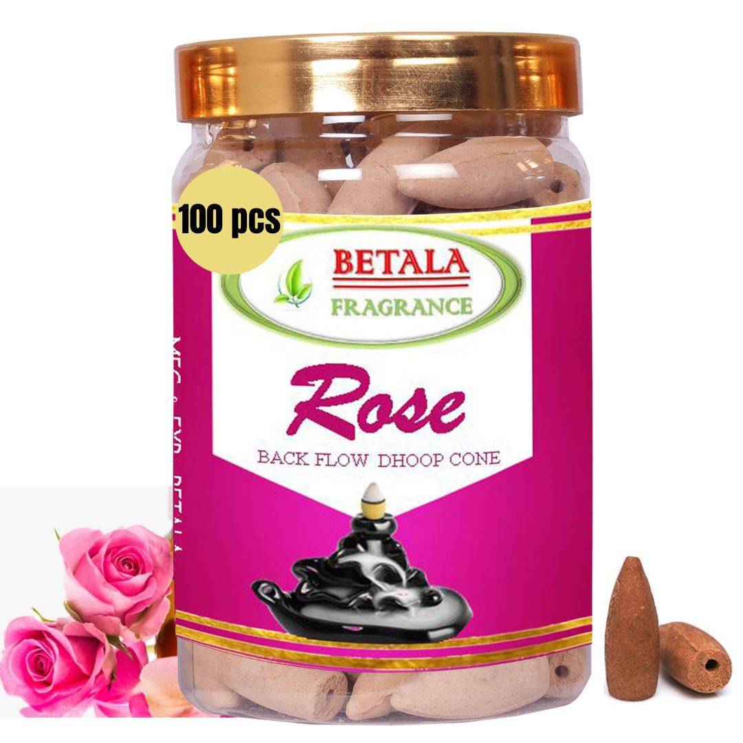 Rose/Gulab Flavour Backflow Dhoop Cone